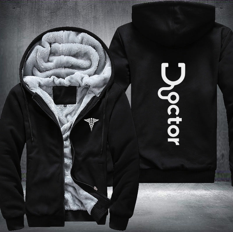 Doctor printed Fleece Hoodies Jacket