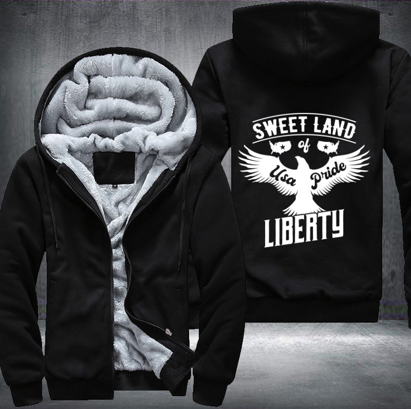 USA PRIDE SWEET LAND OF LIBERTY Fleece Hoodies Jacket