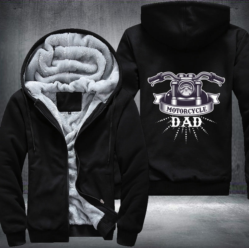 Motorcycle Dad Fleece Hoodies Jacket