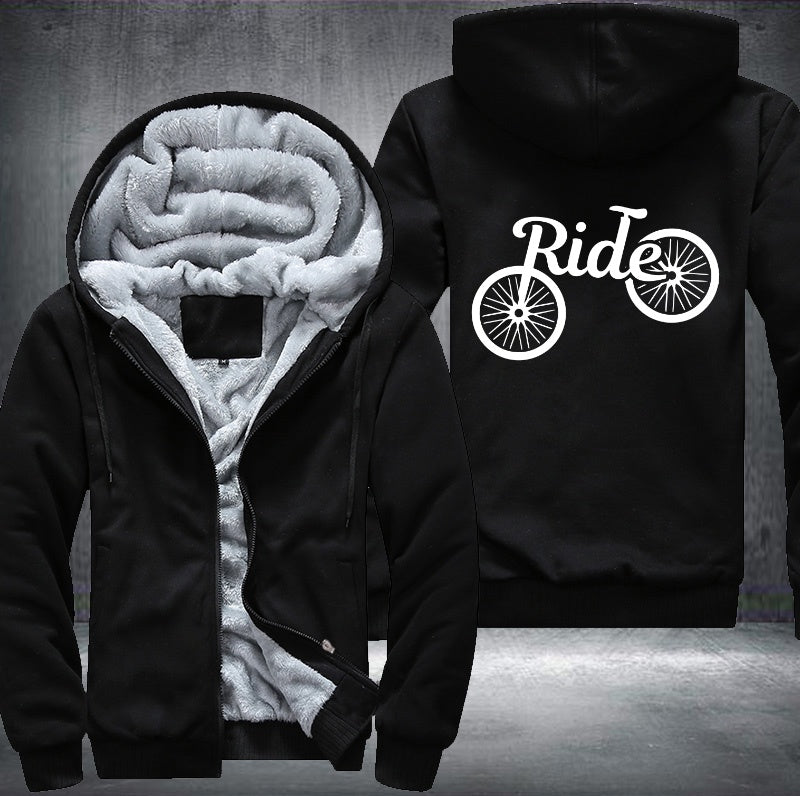 Bicycle Ride Fleece Hoodies Jacket