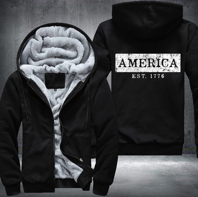 AMERICA EST. 1776 Fleece Hoodies Jacket