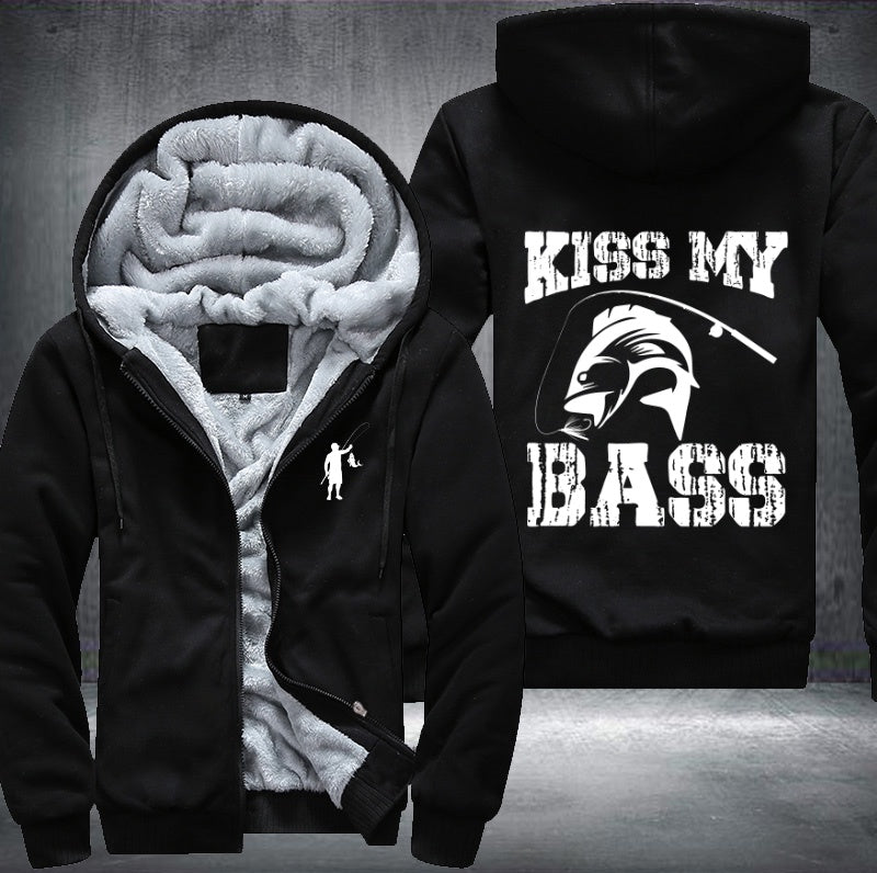 Kiss my bass Fleece Hoodies Jacket