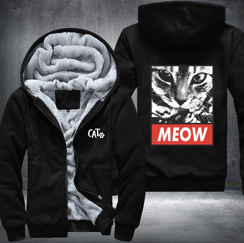 MEOW CAT Fleece Hoodies Jacket
