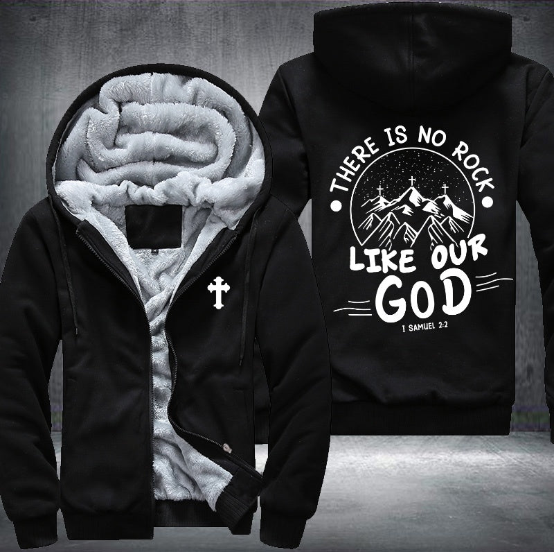 There is no rock like our god Fleece Hoodies Jacket