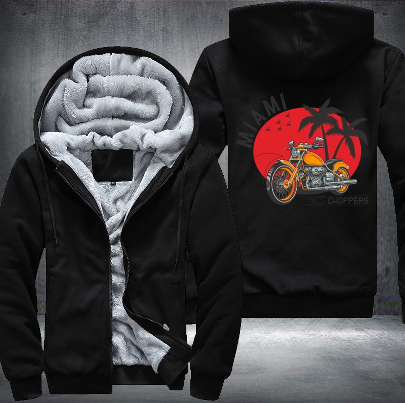 Miami motorcycle Fleece Hoodies Jacket