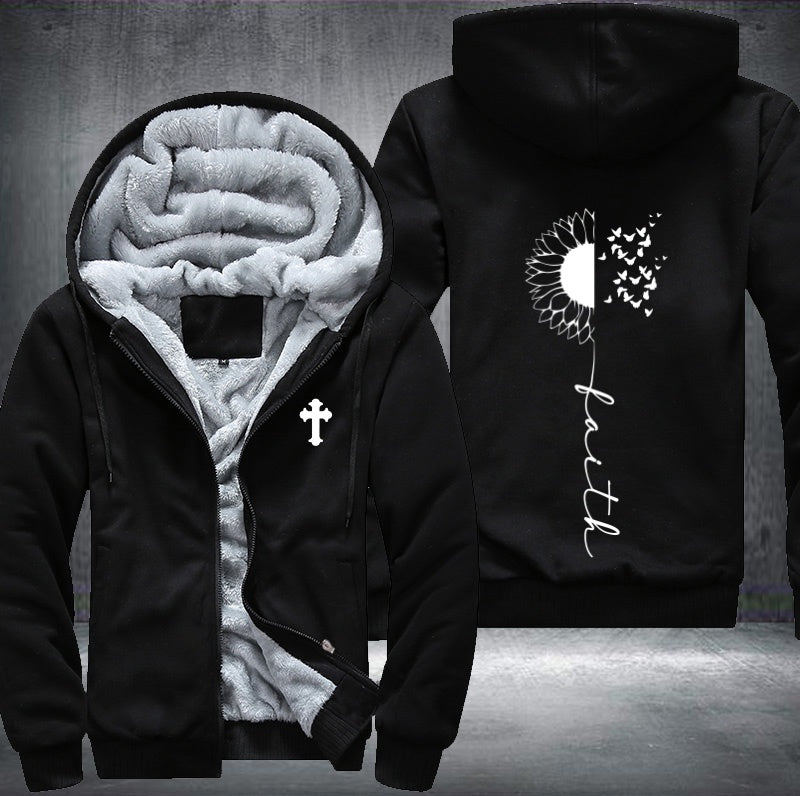 Sunflower faith Fleece Hoodies Jacket