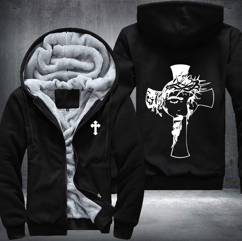 Jesus cross Fleece Hoodies Jacket