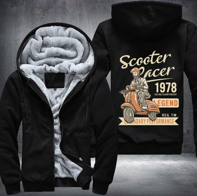 Scooter racer 1978 legend Fleece Hoodies Jacket