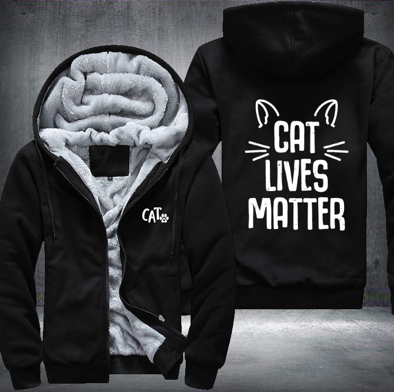 CAT LIVES MATTER Fleece Hoodies Jacket