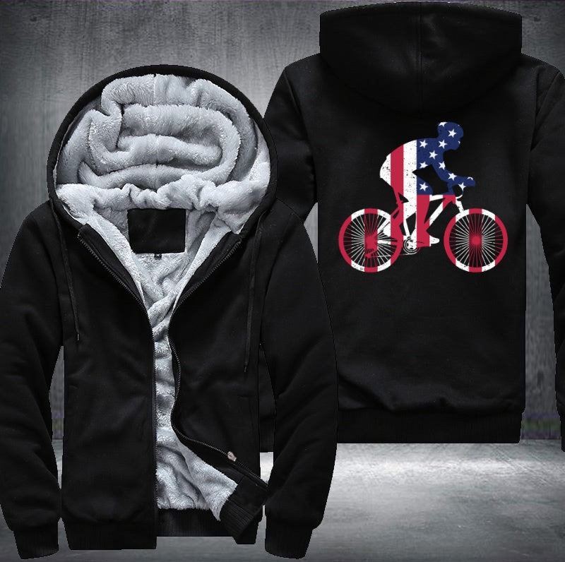 American Bicycle Fleece Hoodies Jacket