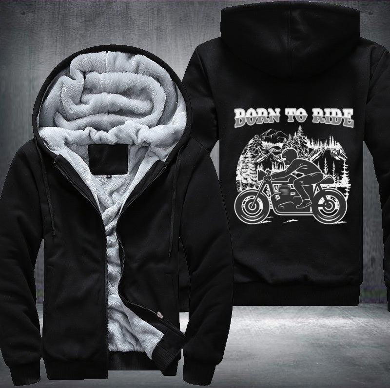 Born to ride design Fleece Hoodies Jacket