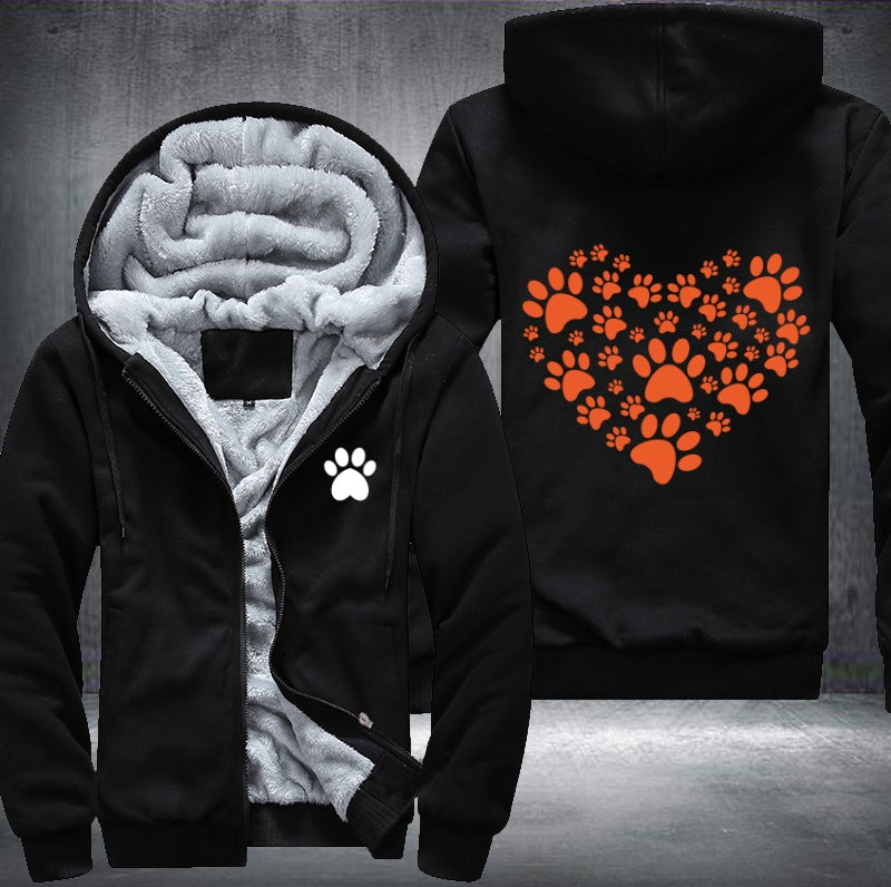 Dog heart Fleece Hoodies Jacket