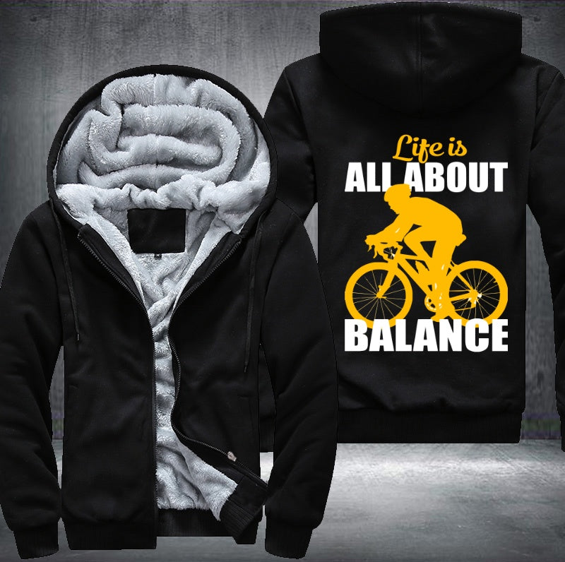 LIFE IS ALL ABOUT BALANCE Fleece Hoodies Jacket