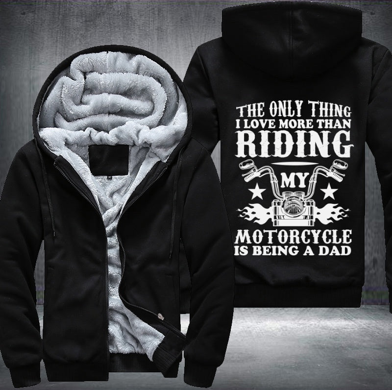 Motorcycle is being a dad Fleece Hoodies Jacket