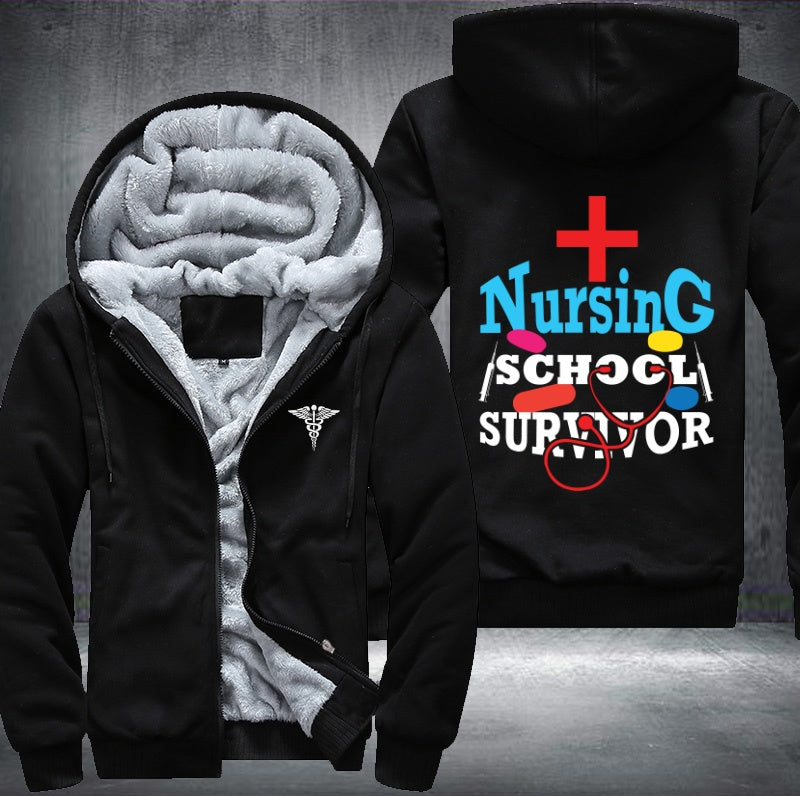 Nursing school survivor Fleece Hoodies Jacket