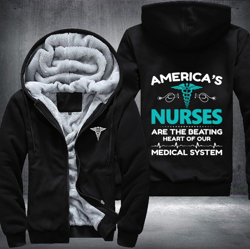 America's nurses are the beating heart of our medical system Fleece Hoodies Jacket