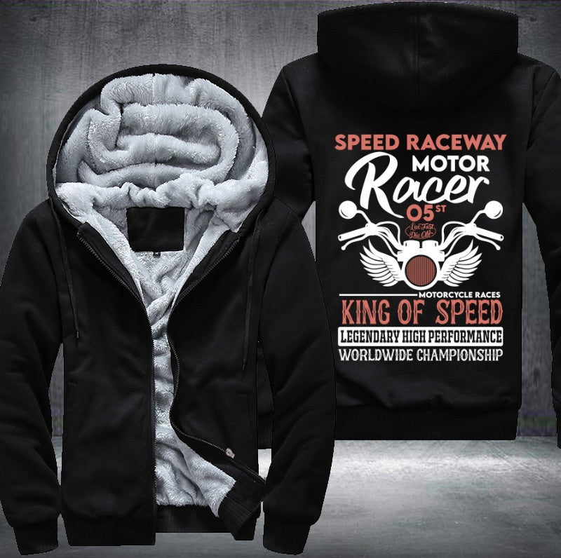 Speed raceway motor racer Fleece Hoodies Jacket