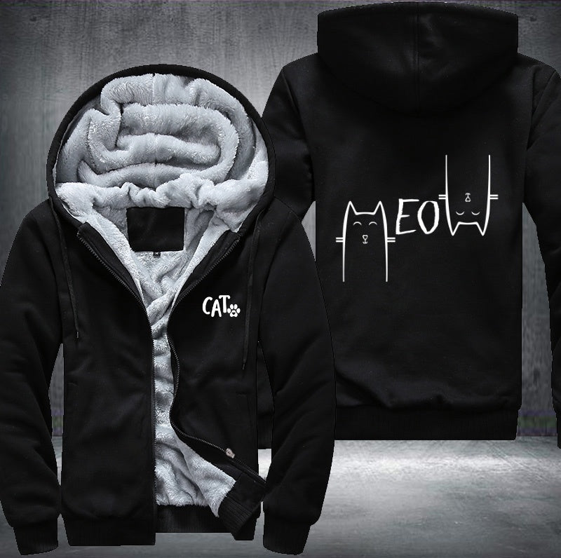 CAT MEOW Fleece Hoodies Jacket