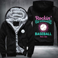 Rockin the exhausted Baseball mom life Fleece Hoodies Jacket