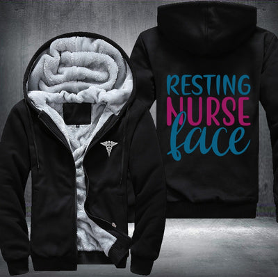 Resting nurse face Fleece Hoodies Jacket