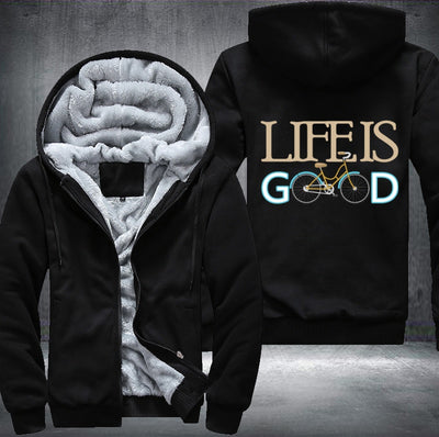 LIFE IS GOOD BICYCLE Fleece Hoodies Jacket