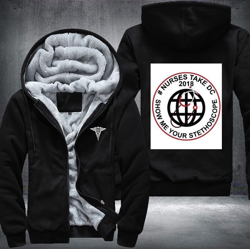 Nurses take DC 2018  Fleece Hoodies Jacket