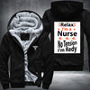 Relax i'm a nurse no tension i'm redy Fleece Hoodies Jacket