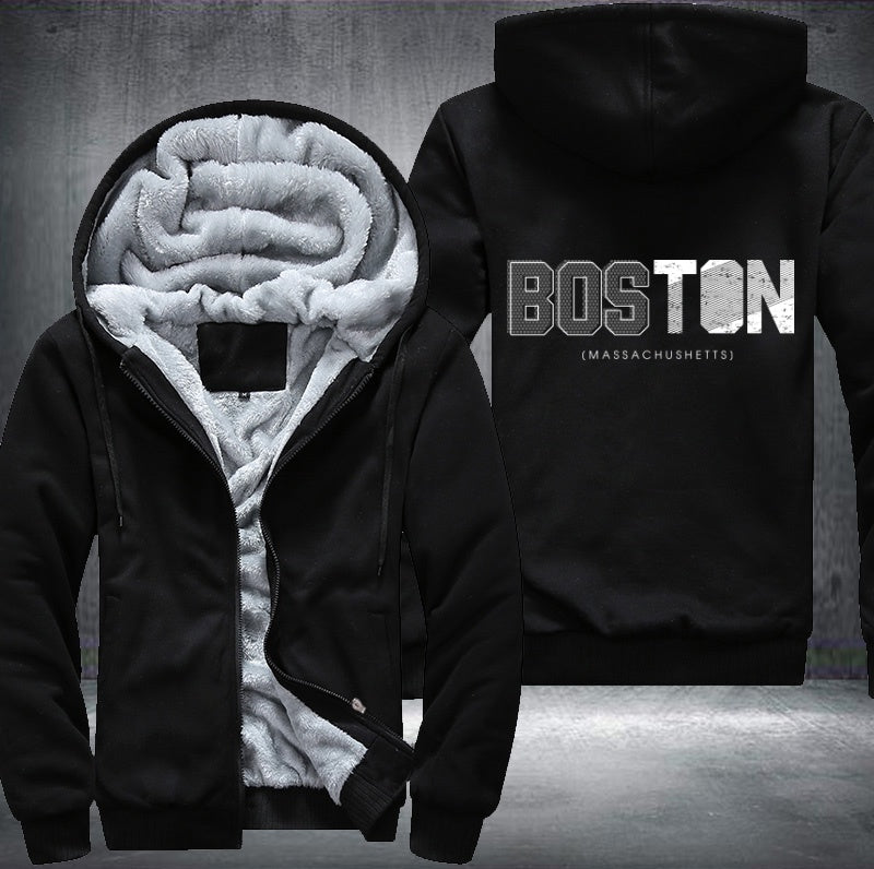 Boston Massachusetts Fleece Hoodies Jacket