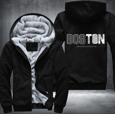 Boston Massachusetts Fleece Hoodies Jacket