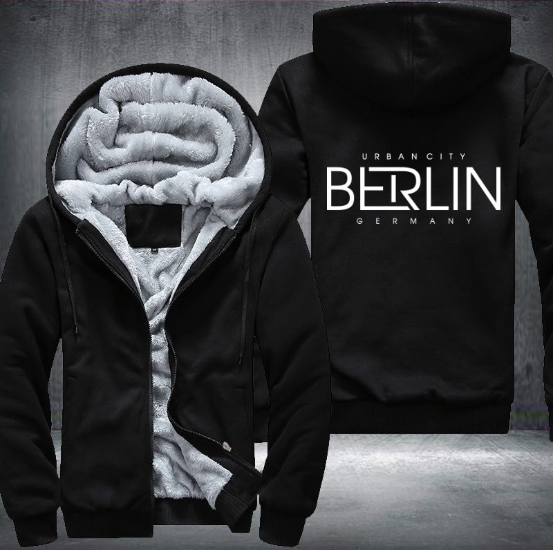 Urban city Berlin Germany Fleece Hoodies Jacket
