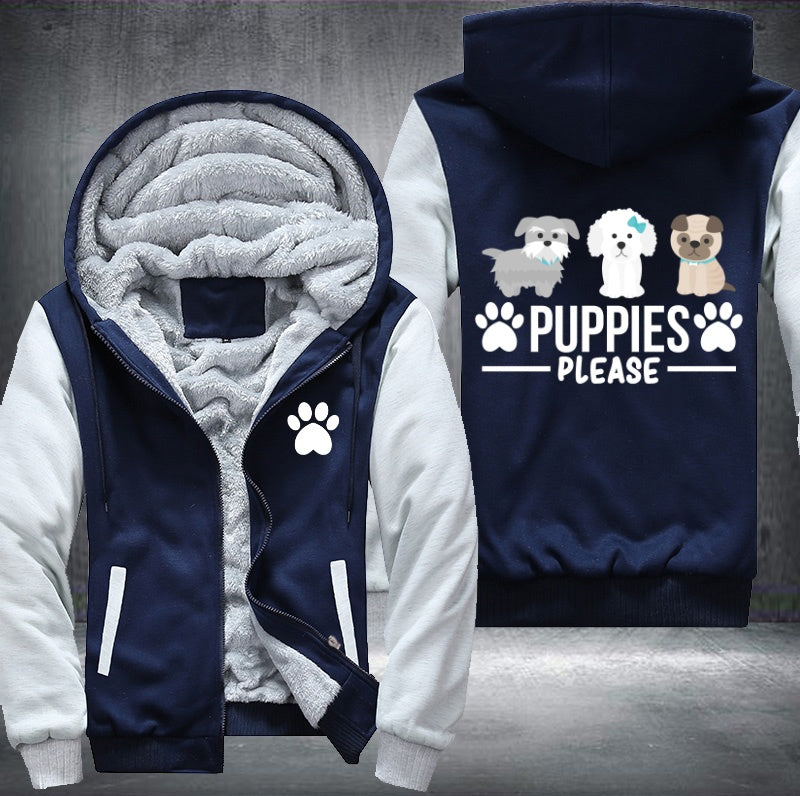 PUPPIES Please Fleece Hoodies Jacket