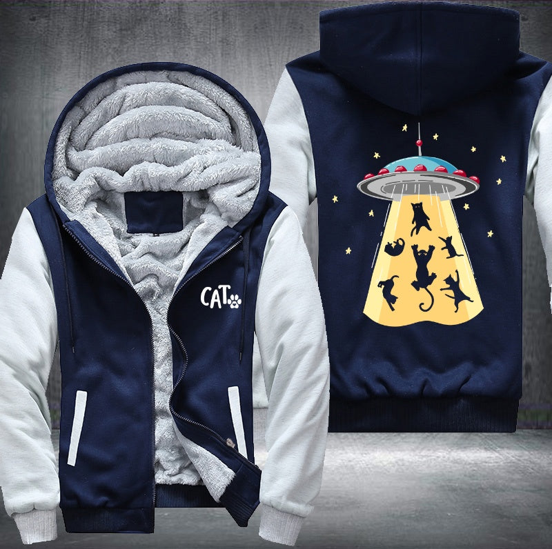 CAT UFO Fleece Hoodies Jacket