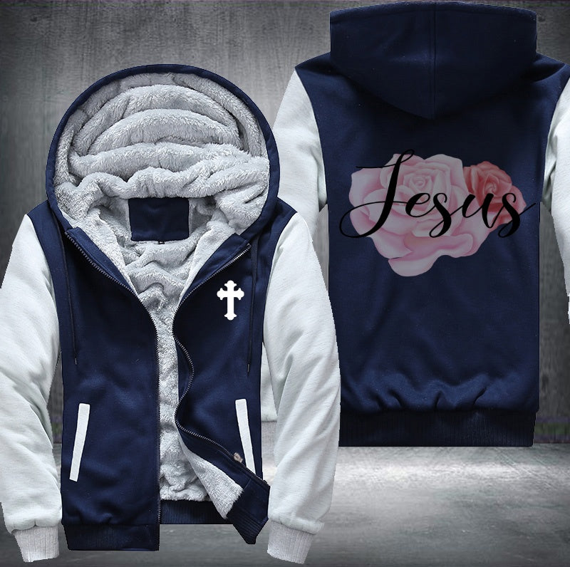 Jesus rose Fleece Hoodies Jacket