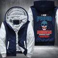 I AM PROUD AMERICAN APPROVAL IS NOT REQUIRED Fleece Hoodies Jacket