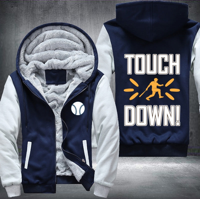 Baseball touch down Fleece Hoodies Jacket