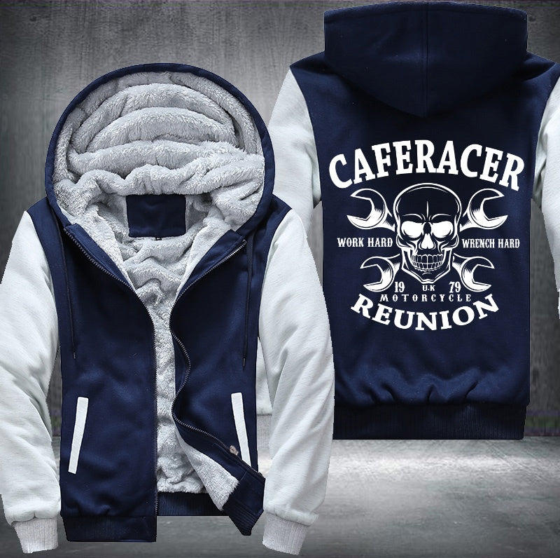 Caferacer motorcycle reunion Fleece Hoodies Jacket