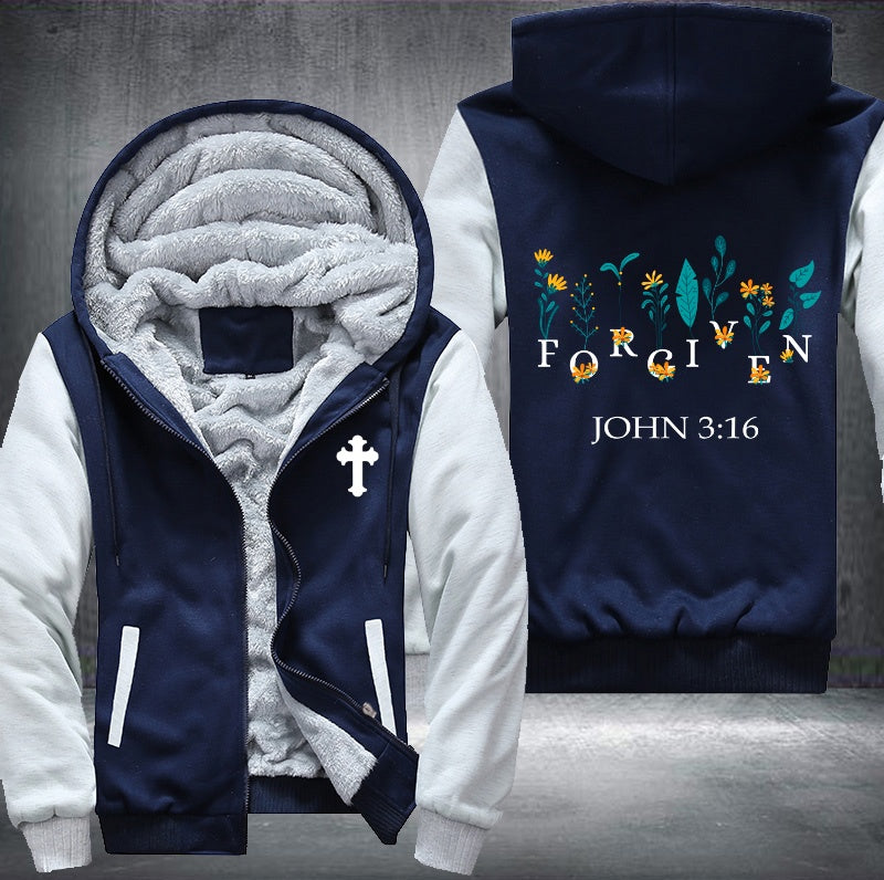 Forgiven John 3:16 Fleece Hoodies Jacket