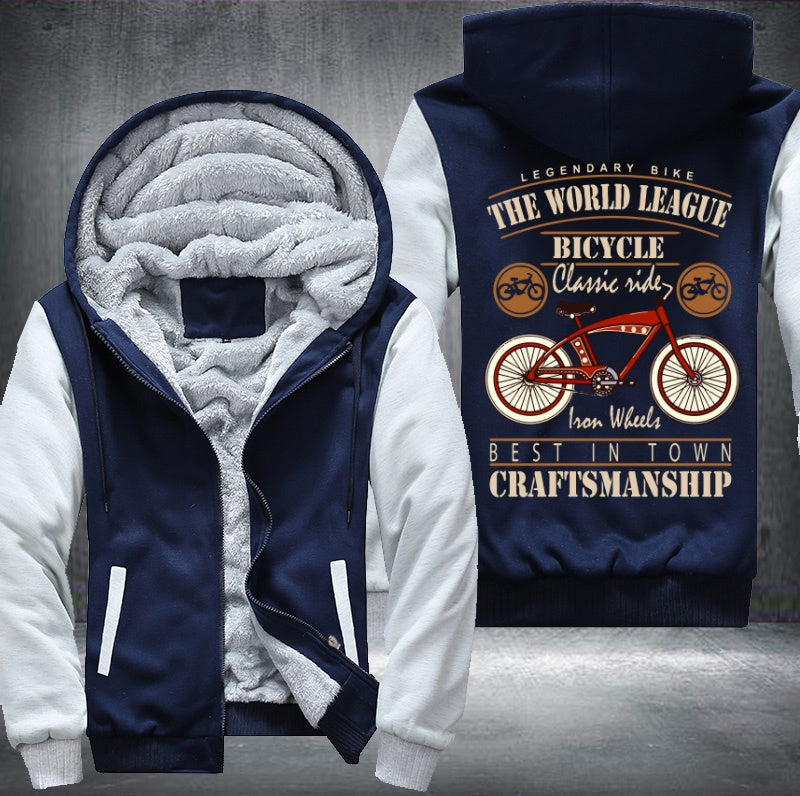 LEGENDARY BIKE THE WORLD LEAGUE BICYCLE Fleece Hoodies Jacket