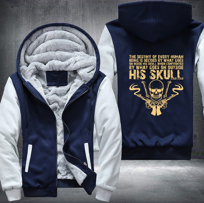 His Skull Fleece Hoodies Jacket