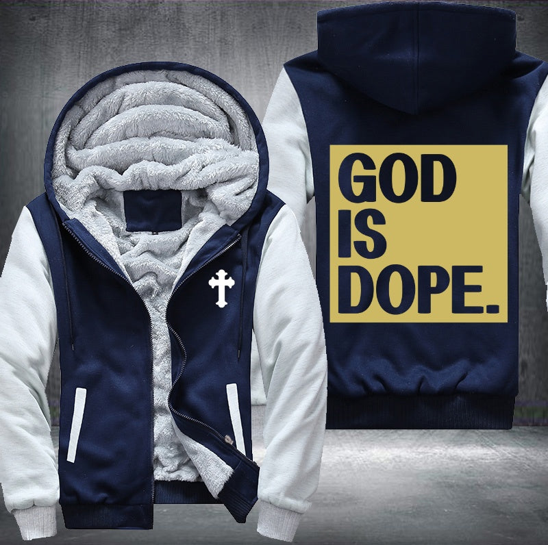 God is dope Fleece Hoodies Jacket