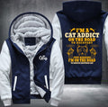 I'm a Cat Addict on the road to recovery Fleece Hoodies Jacket