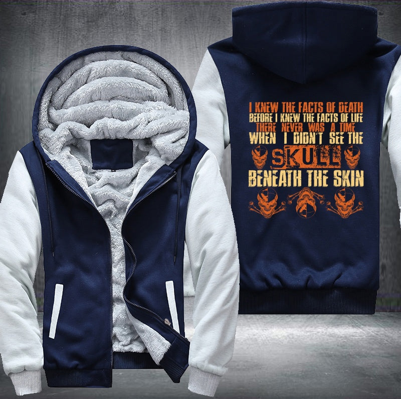 Skull Beneath The Skin Fleece Hoodies Jacket