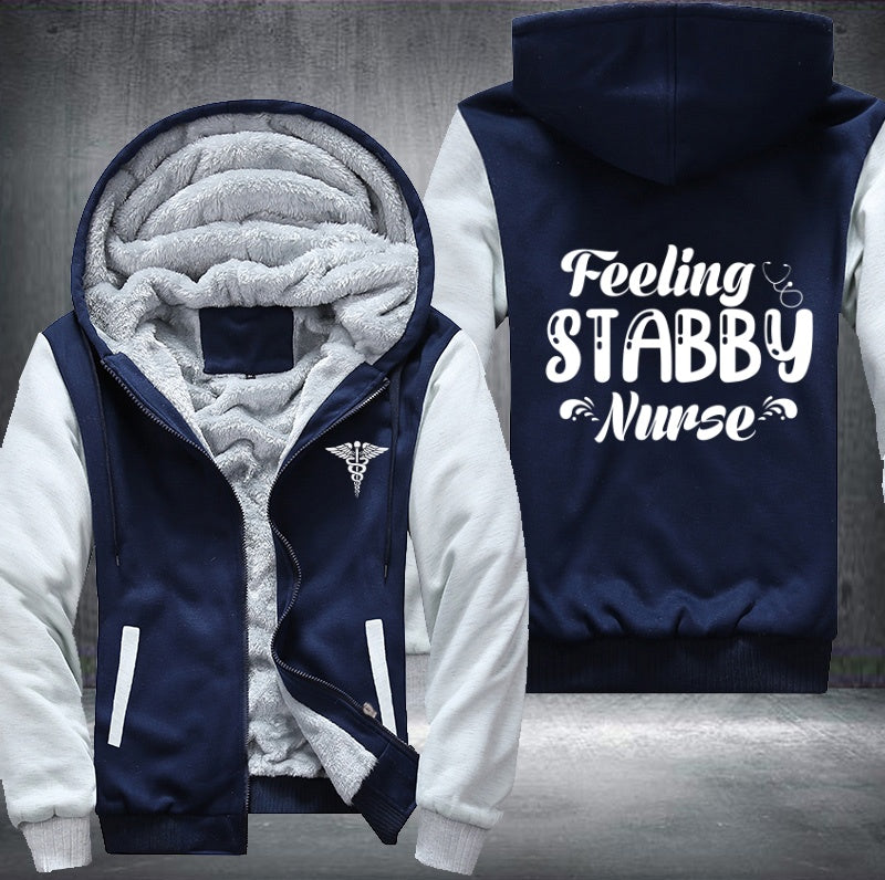 Feeling stabby nurse printed Fleece Hoodies Jacket