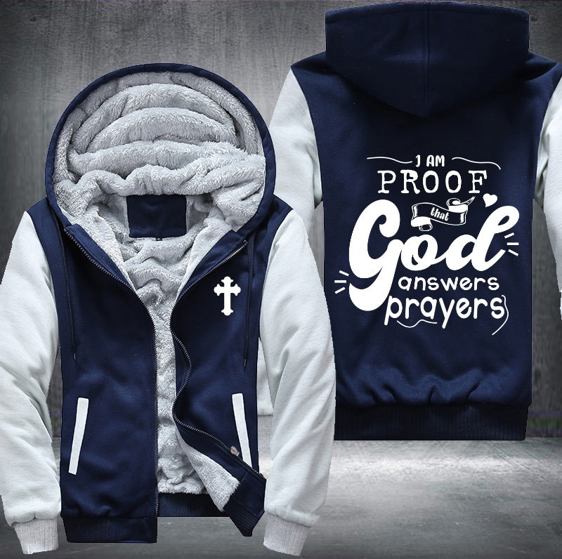 I am proof that god answer prayers Fleece Hoodies Jacket