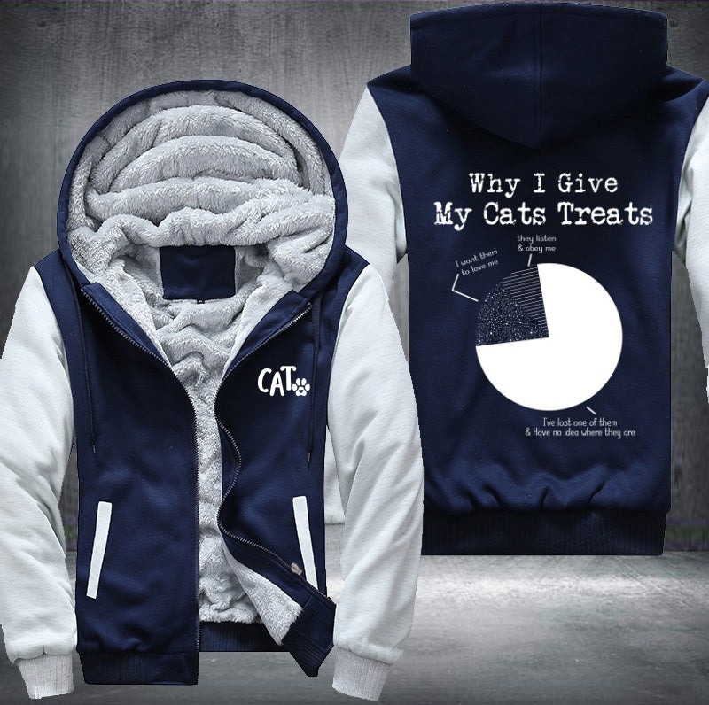 Why I Give My Cats Threats Fleece Hoodies Jacket