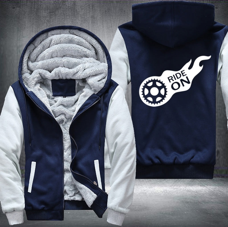 RIDE ON Fleece Hoodies Jacket