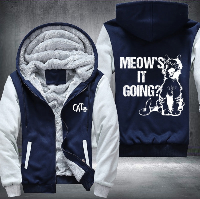 MEOW'S IT GOING? Fleece Hoodies Jacket