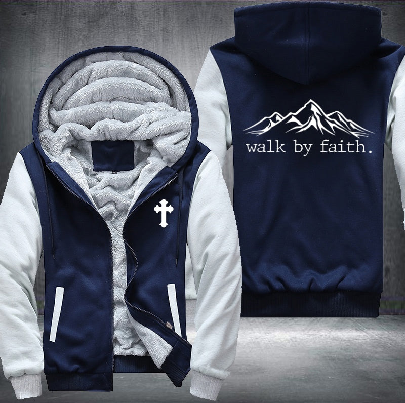 Walk by faith Fleece Hoodies Jacket