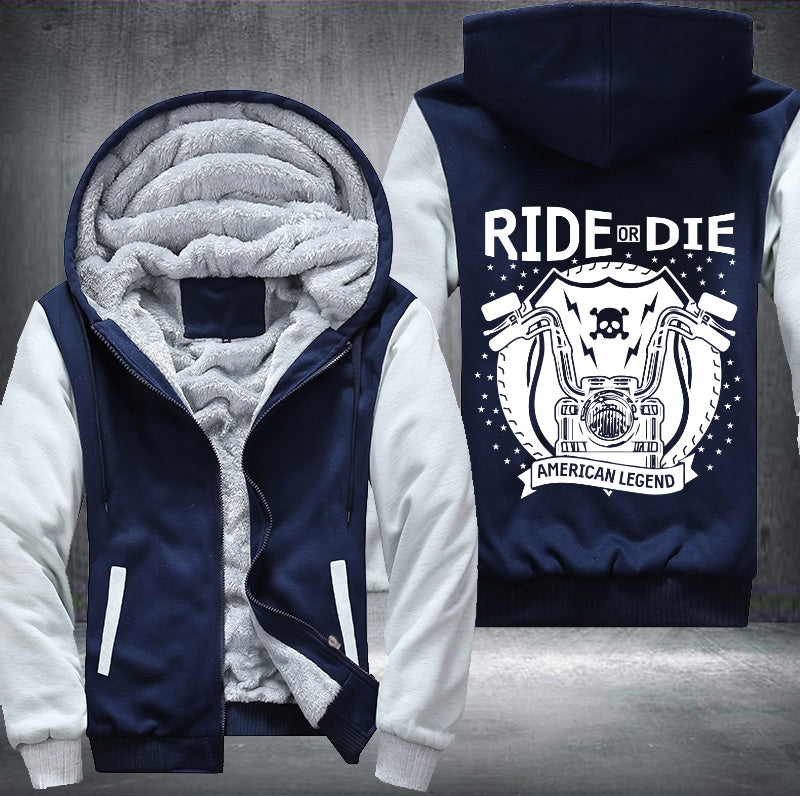 Ride or die American legend Fleece Hoodies Jacket