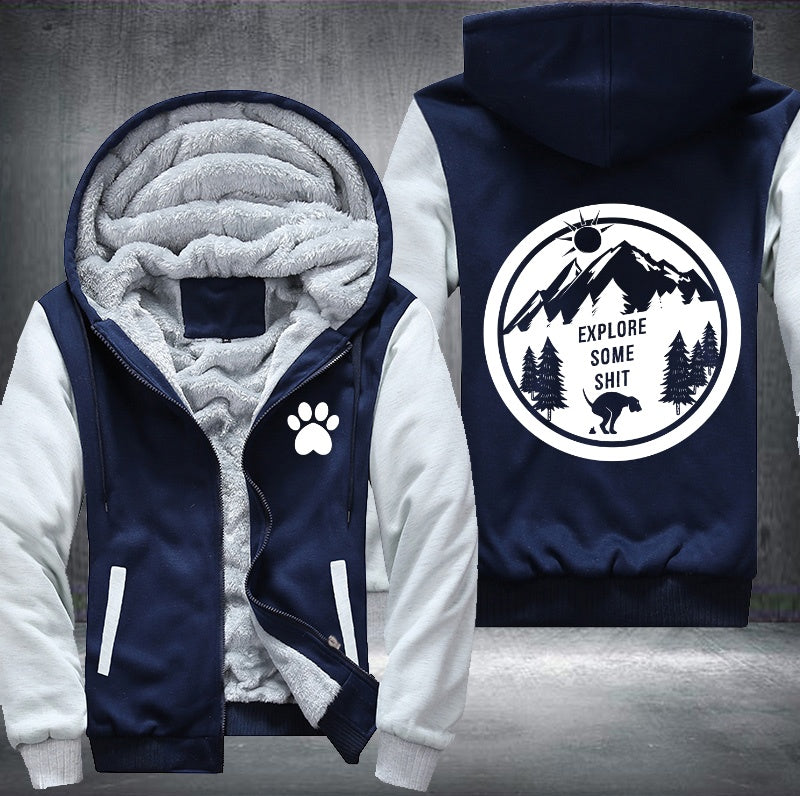 Dog explorer some shit Fleece Hoodies Jacket